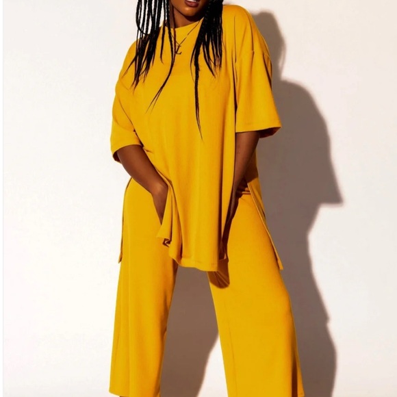 Dressed in LALA Pants - *SOLD OUT ONLINE* Dressed in LALA Ribbed Playsuit in Golden Yellow